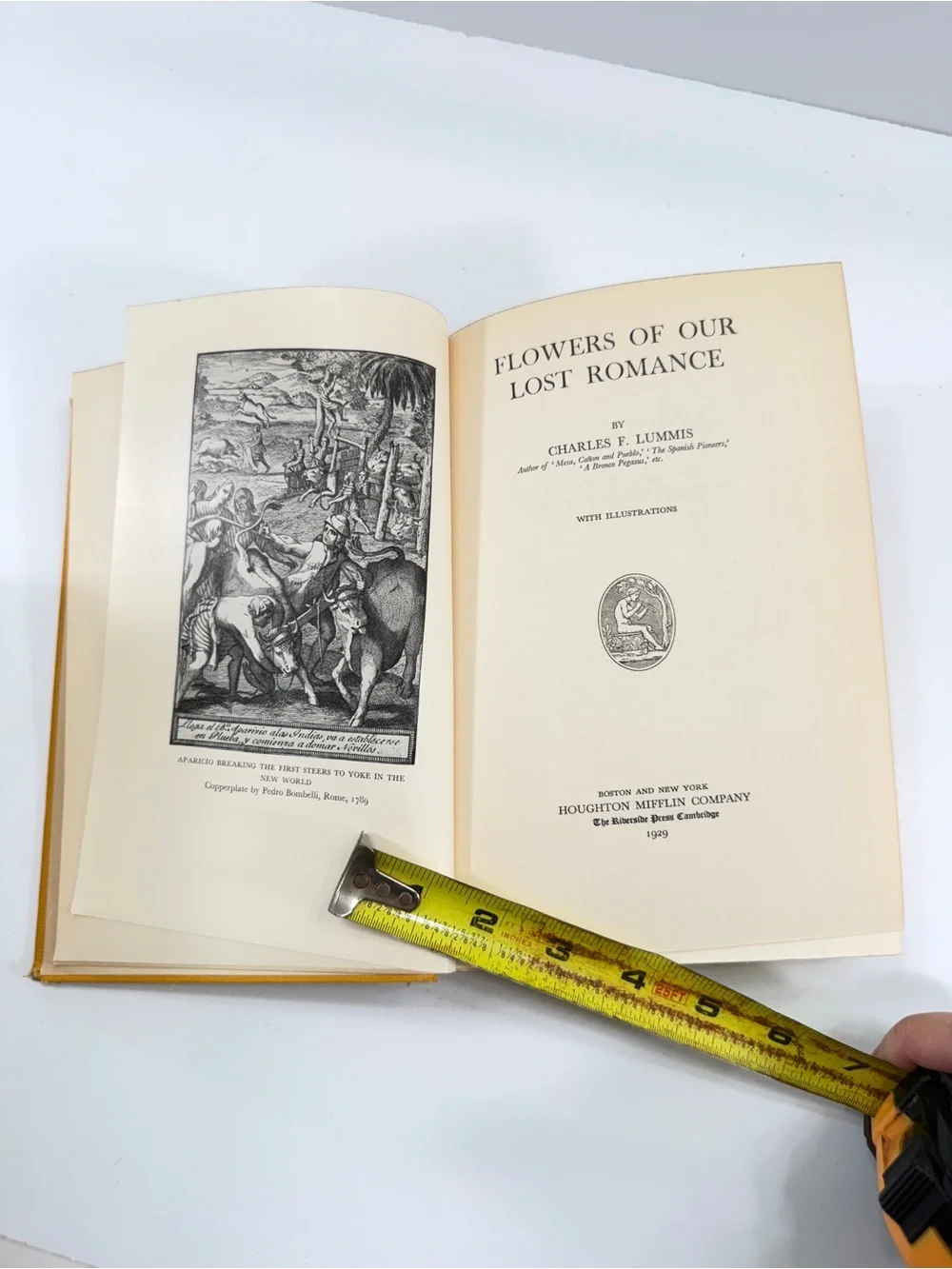 1929 Antique HC Book, Flowers of Our Lost Romance by Charles F. Lummis, 1st Ed